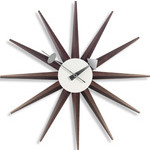 nelson sunburst clock walnut