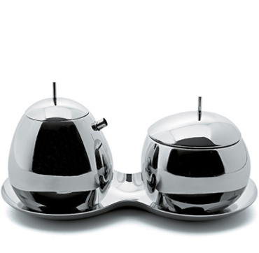 alessi fruit basket - sugar & cream set
