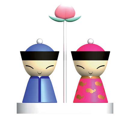 mr. & mrs. chin salt + pepper set