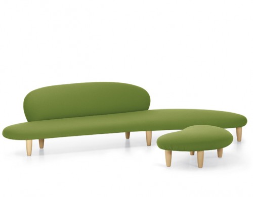 noguchi freeform sofa and ottoman