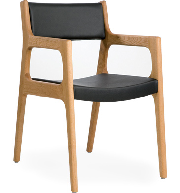 deer arm chair - oak/lacquered