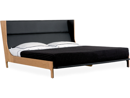 queen bergere bed - oak