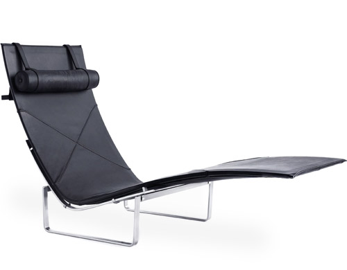 pk24 - leather chaise lounge