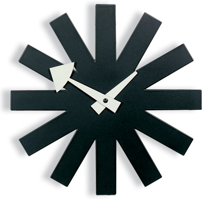 nelson asterisk clock - black
