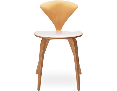 cherner side chair with upholstered seat