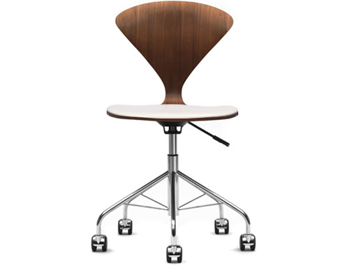 cherner task chair with upholstered seat