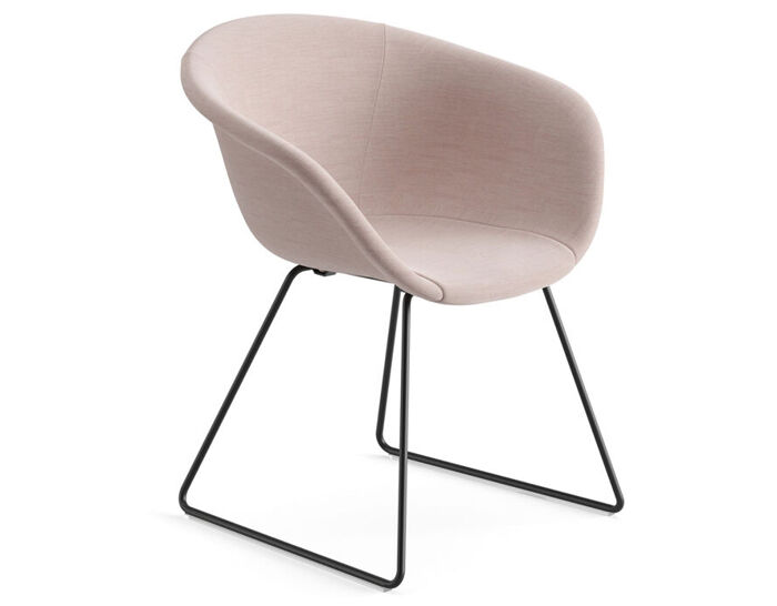duna 02 sled base chair with full upholstery