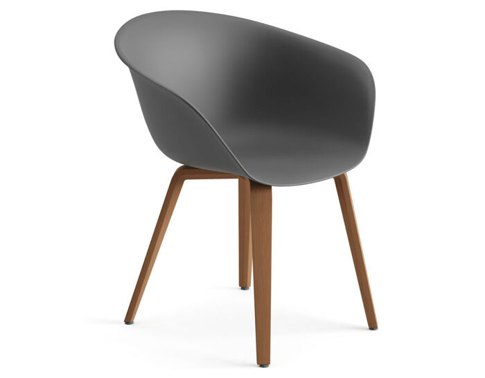 duna 02 polypropylene chair with wood legs