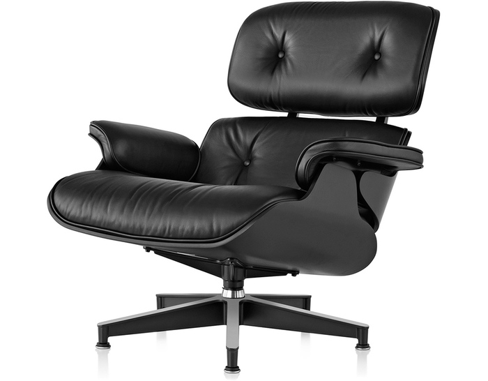 ebony eames lounge chair without ottoman