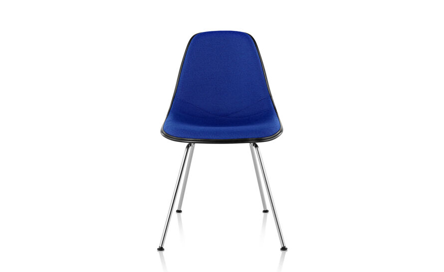 eames upholstered side chair with 4 leg base