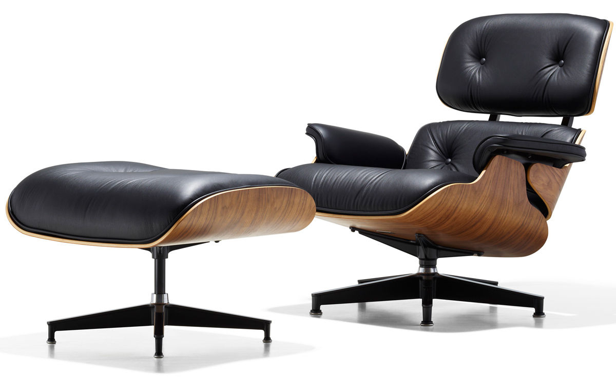 Lounge Chair And Ottoman Chair Lounge Eames Ottoman Leather Plycraft Style Modern