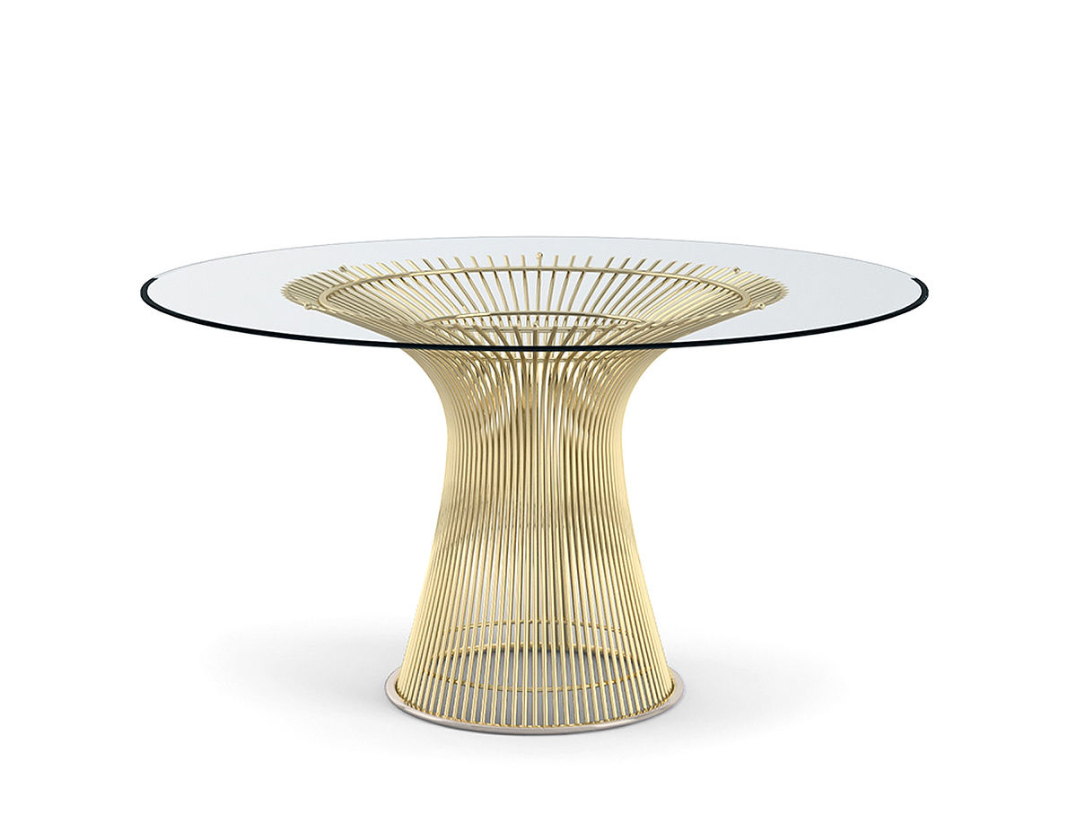 warren platner gold dining table knoll 1