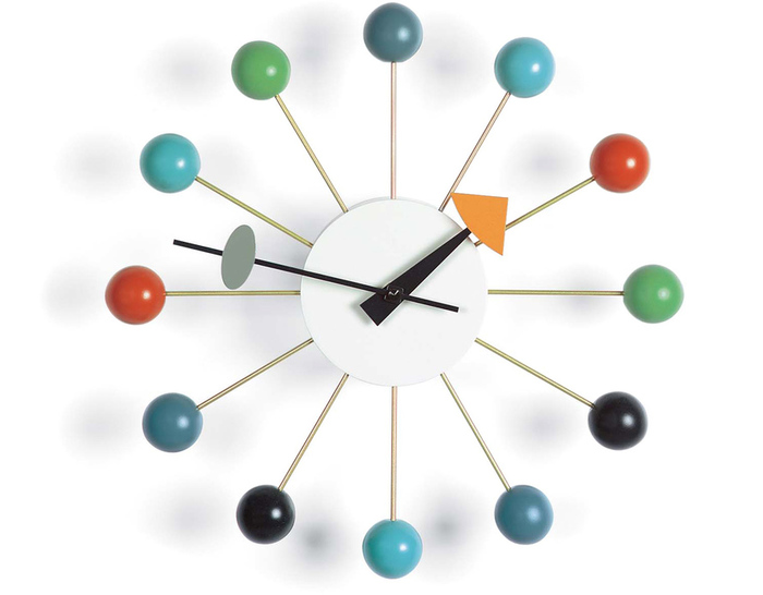 George nelson ball clock multicolored vitra 1