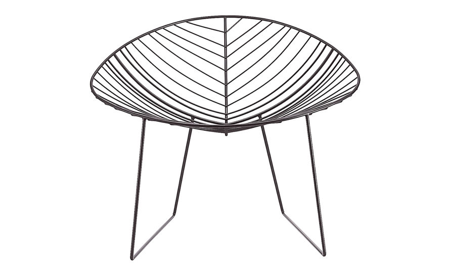 leaf lounge chair with sled base