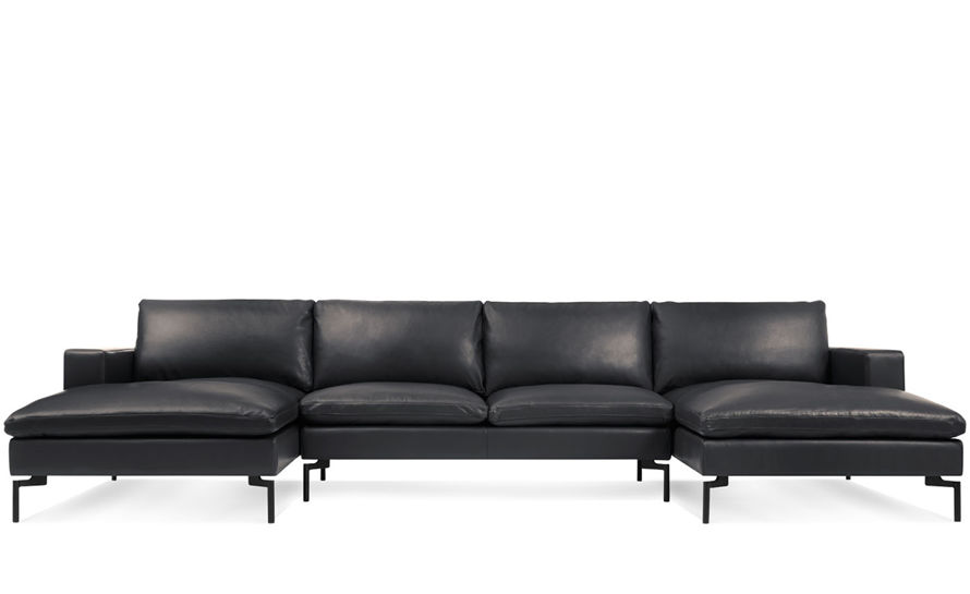 new standard u shaped leather sectional sofa