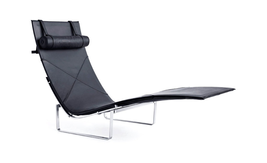 pk24 leather chaise lounge