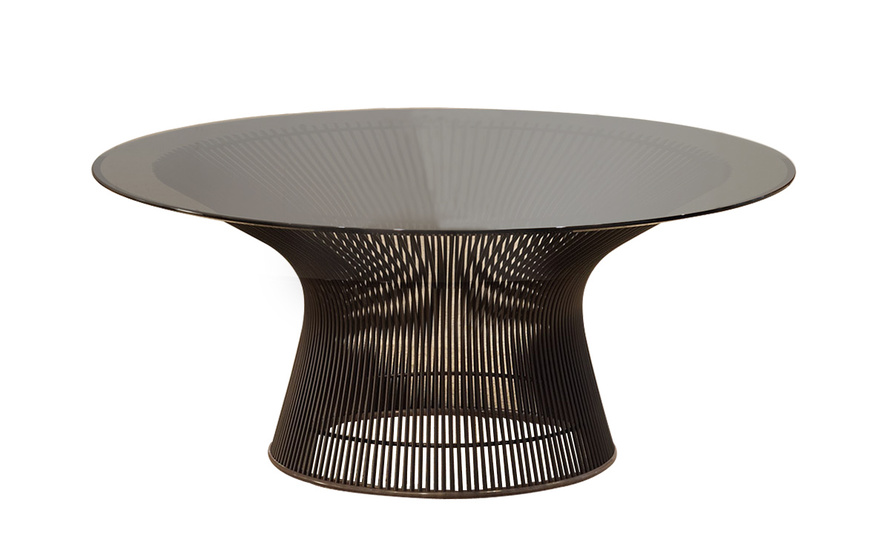 platner 36" bronze coffee table