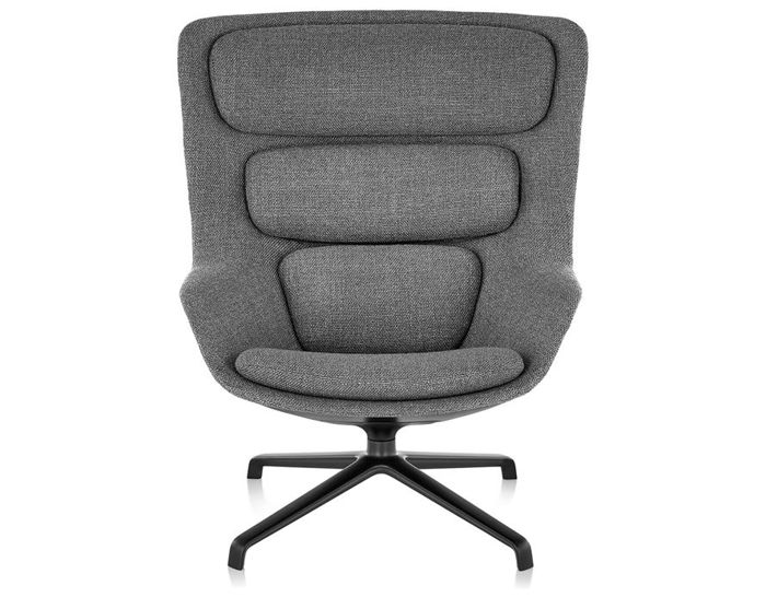 striad high back lounge chair with 4 star base