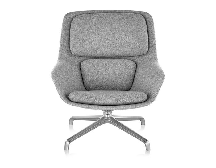striad mid back lounge chair with 4 star base