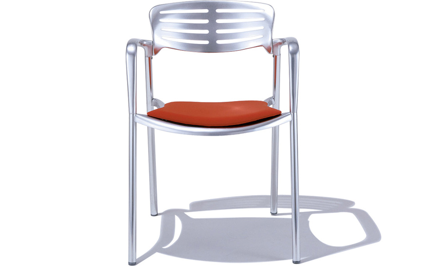 toledo stacking chair with seat cushion