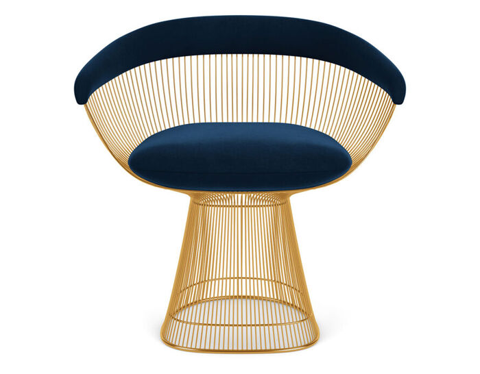 platner gold plated arm chair