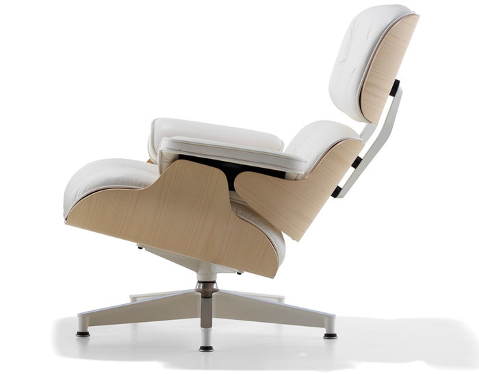 white ash eames lounge chair without ottoman