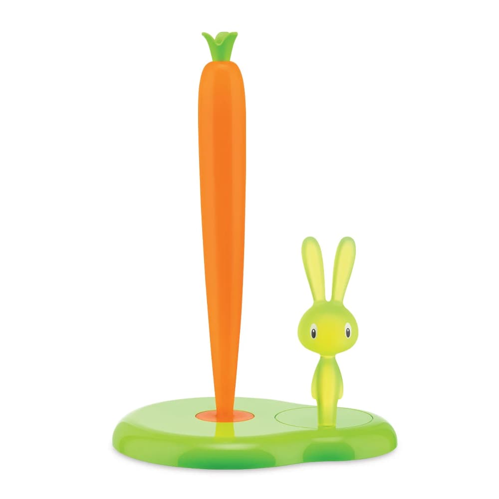 bunny & carrot paper towel holder / green