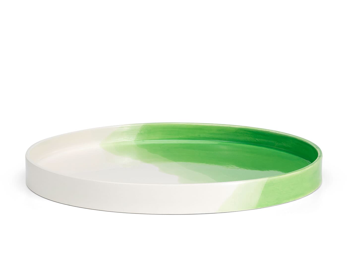 herringbone vessels / tray / green