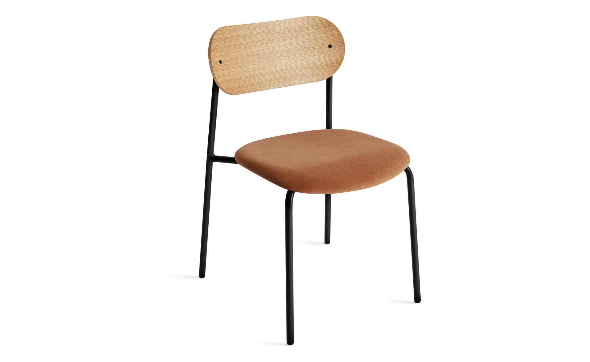 sidebyside dining chair / white oak / copper velvet