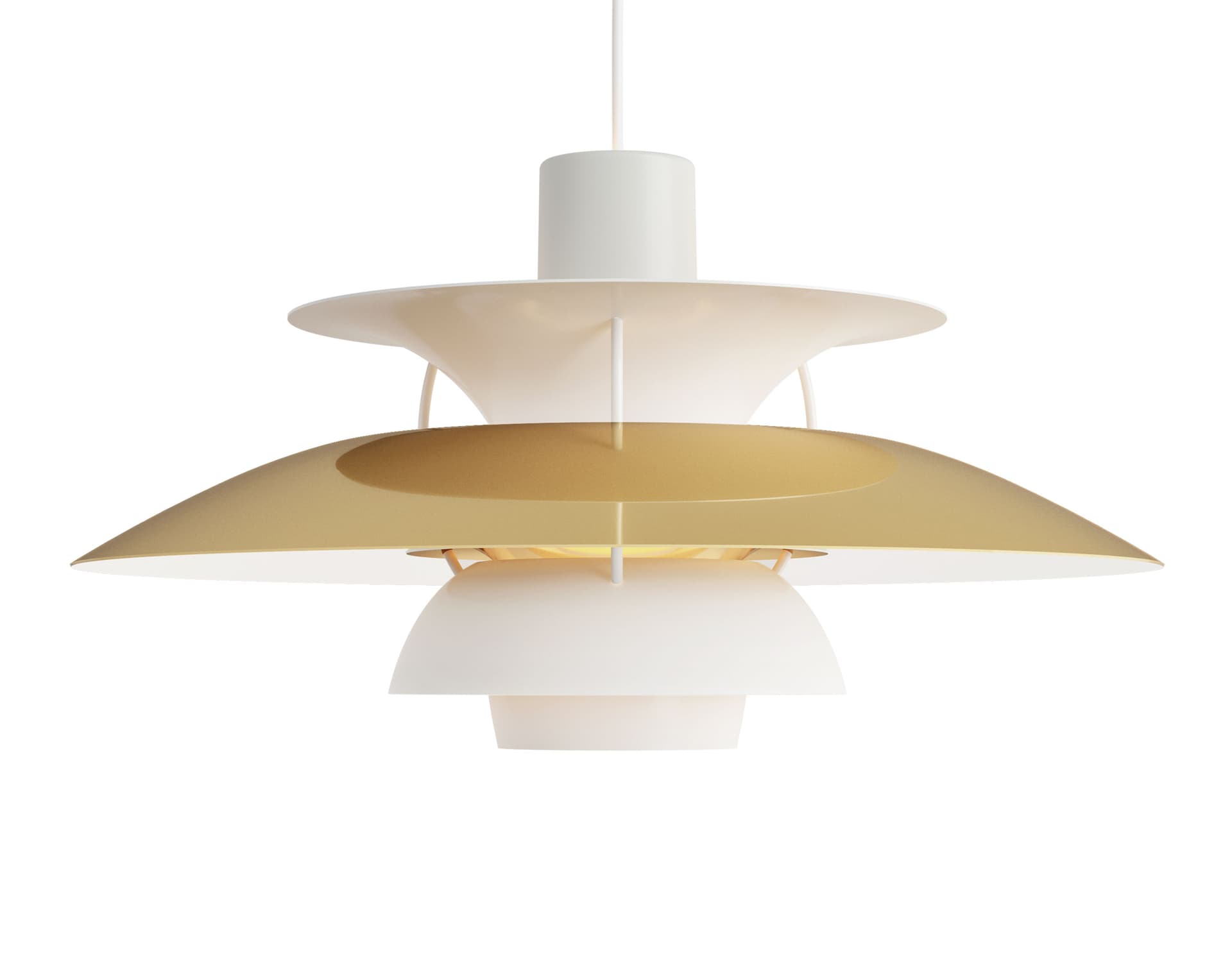 ph5 pendant lamp / brass/white