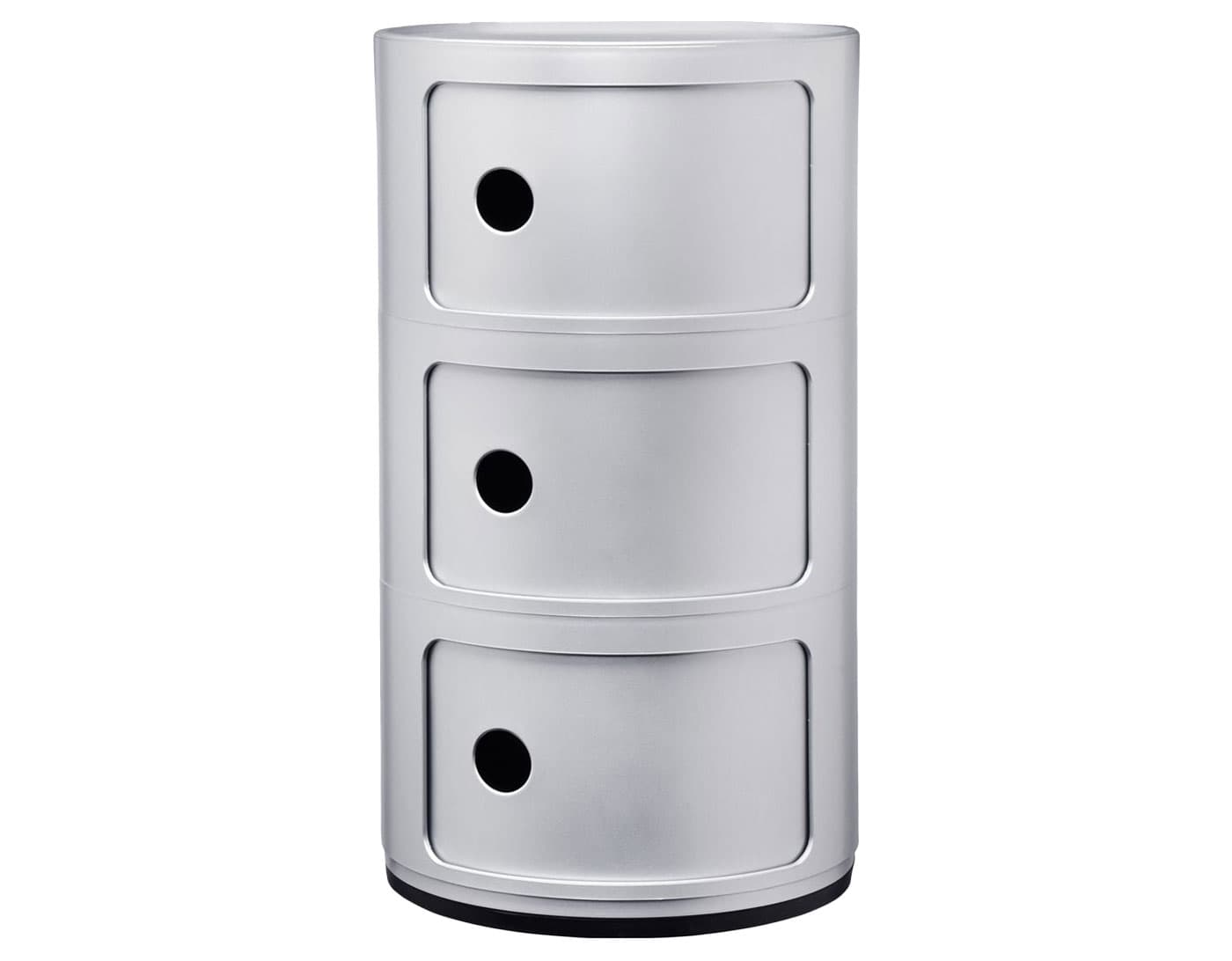 componibili three level storage module / matte silver