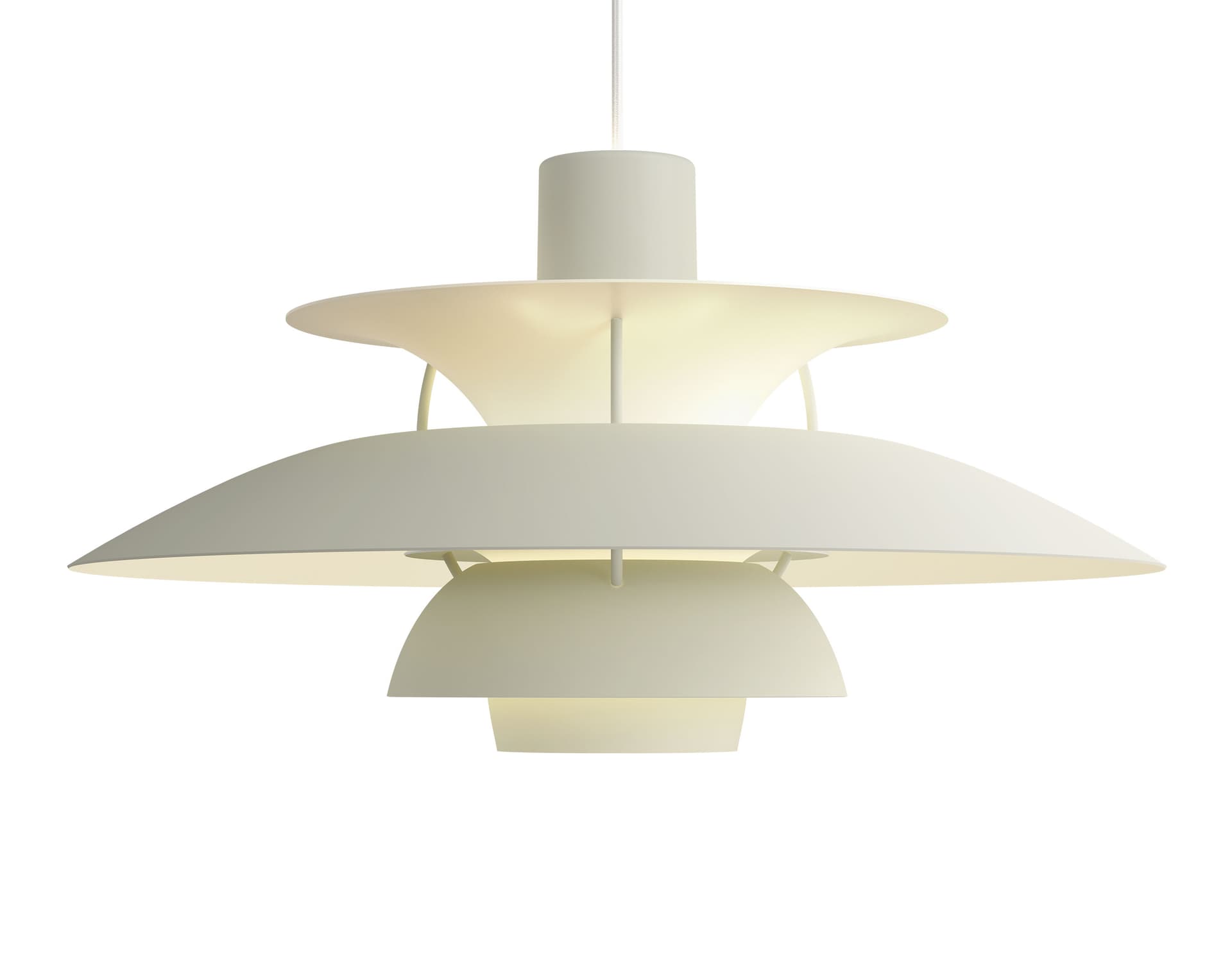 ph5 pendant lamp / monochrome - pale pewter