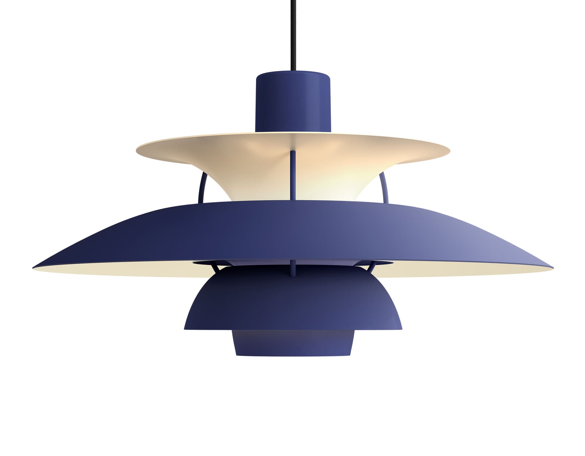ph5 pendant lamp / monochrome - dusty indigo