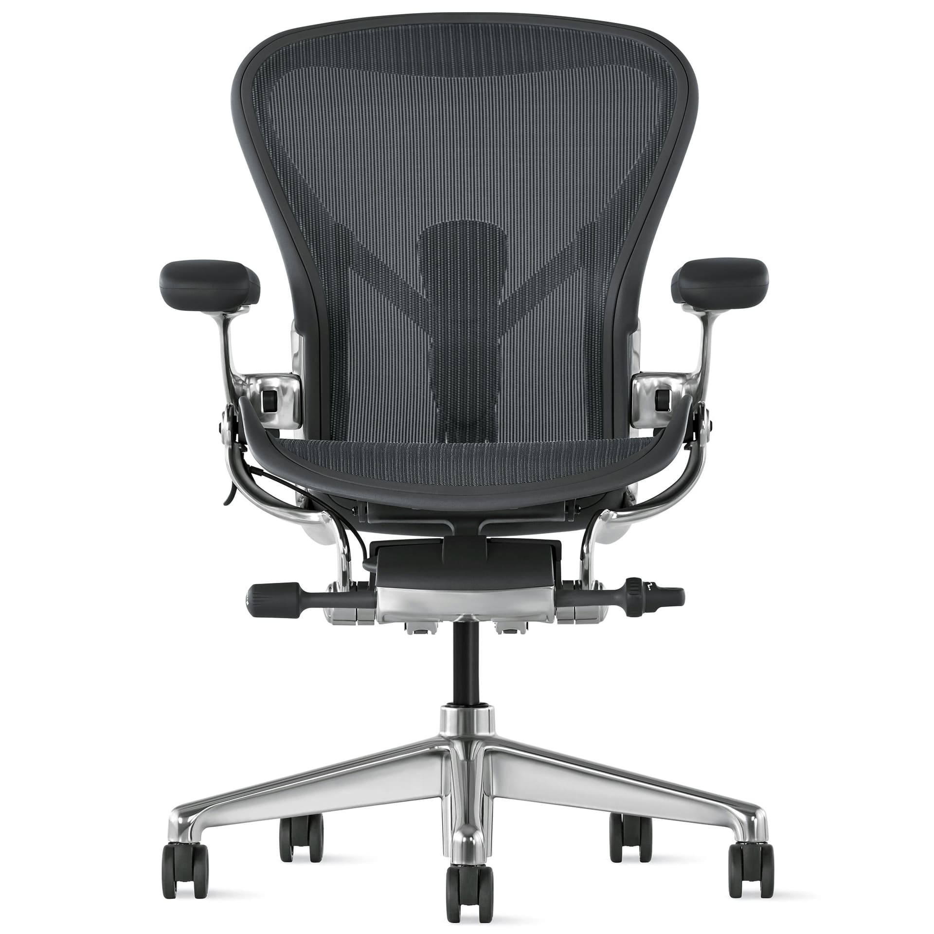 aeron chair / size A / premium / graphite frame / polished aluminum base