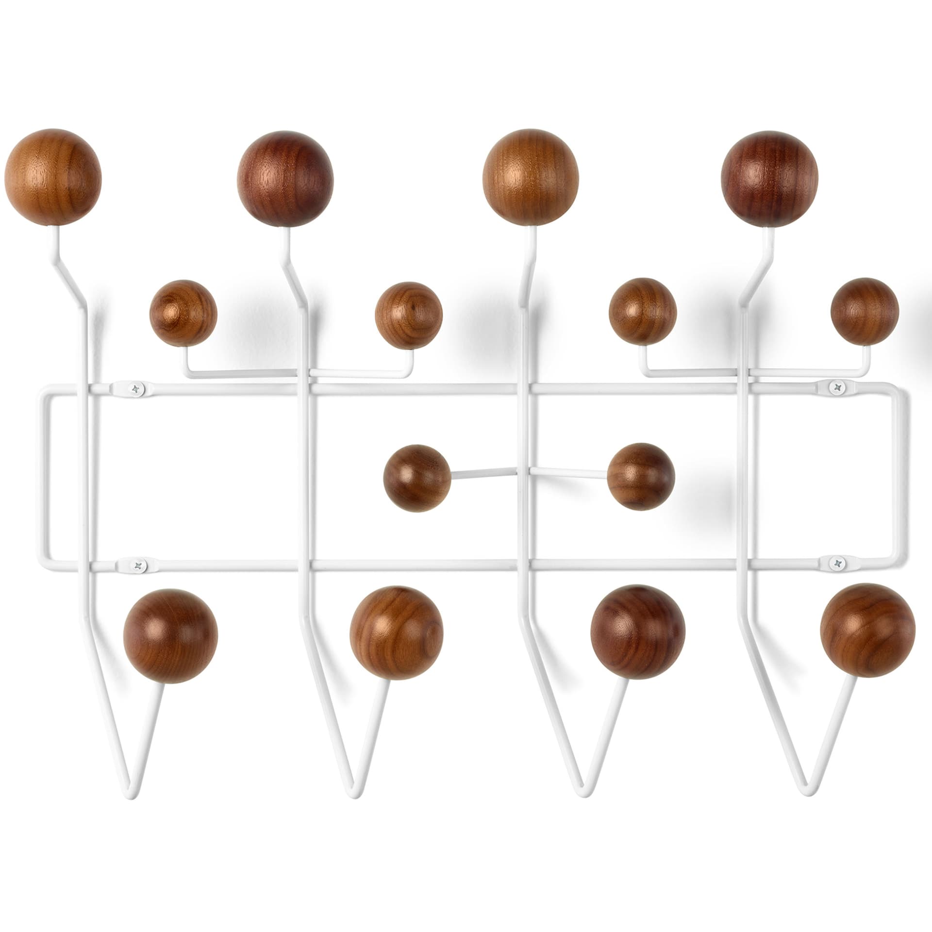 eames hang-it-all / walnut spheres / white frame