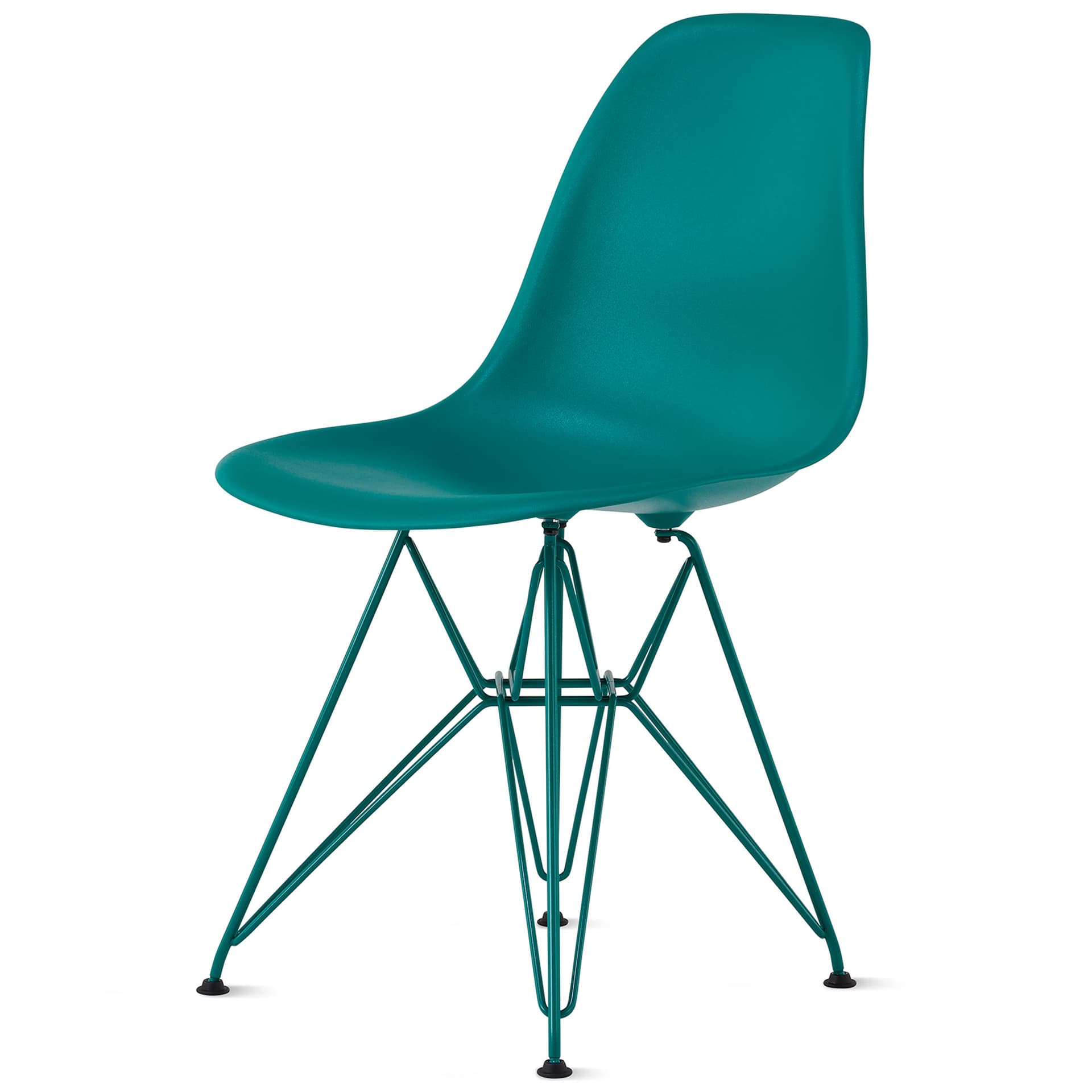 eames molded plastic side chair, herman miller x hay / mint green