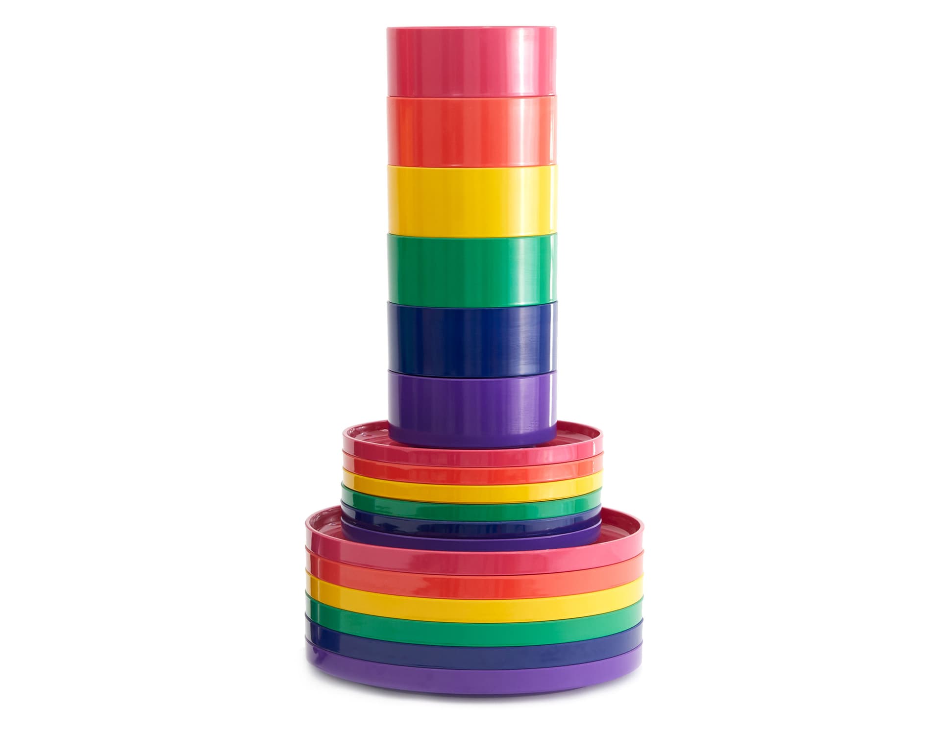 Hellerware 18 piece Dinnerware Set / rainbow