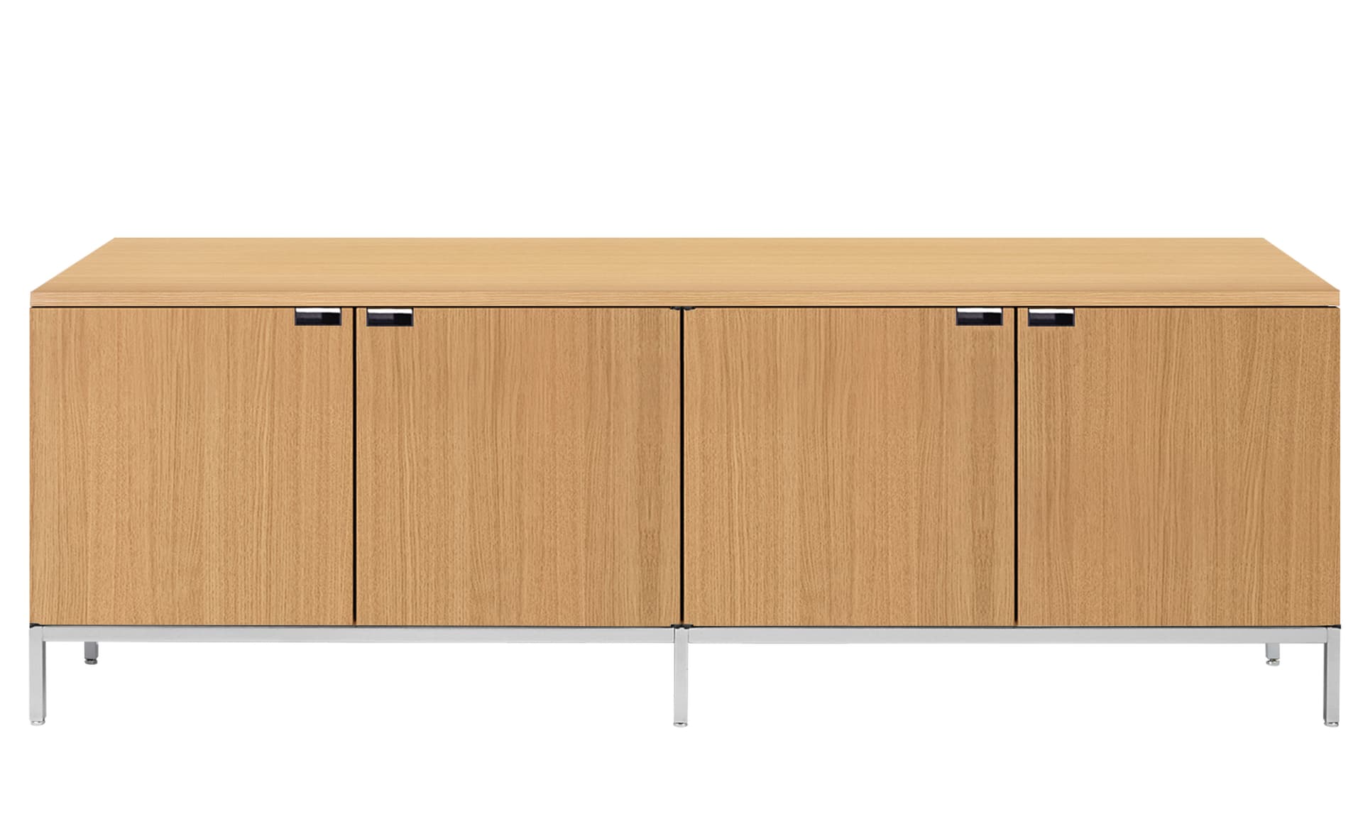 2544M / all cabinets / satin chrome base / natural oak body / natural oak top / no central locking system
