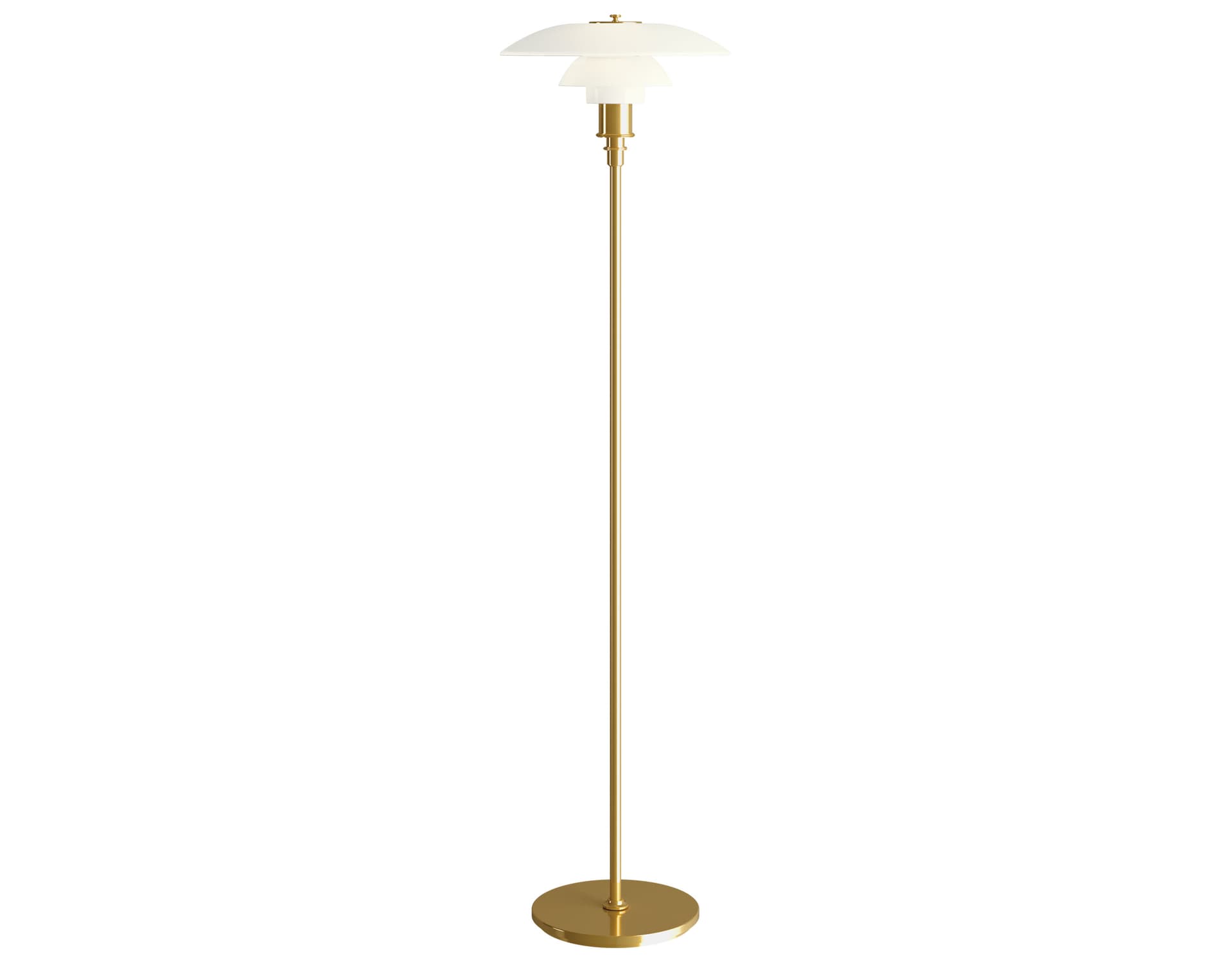 ph 3.5/2.5 floor lamp / brass metalized stem & base