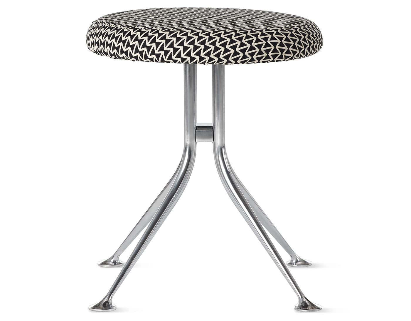 Girard Stool / girard double triangles - black / white