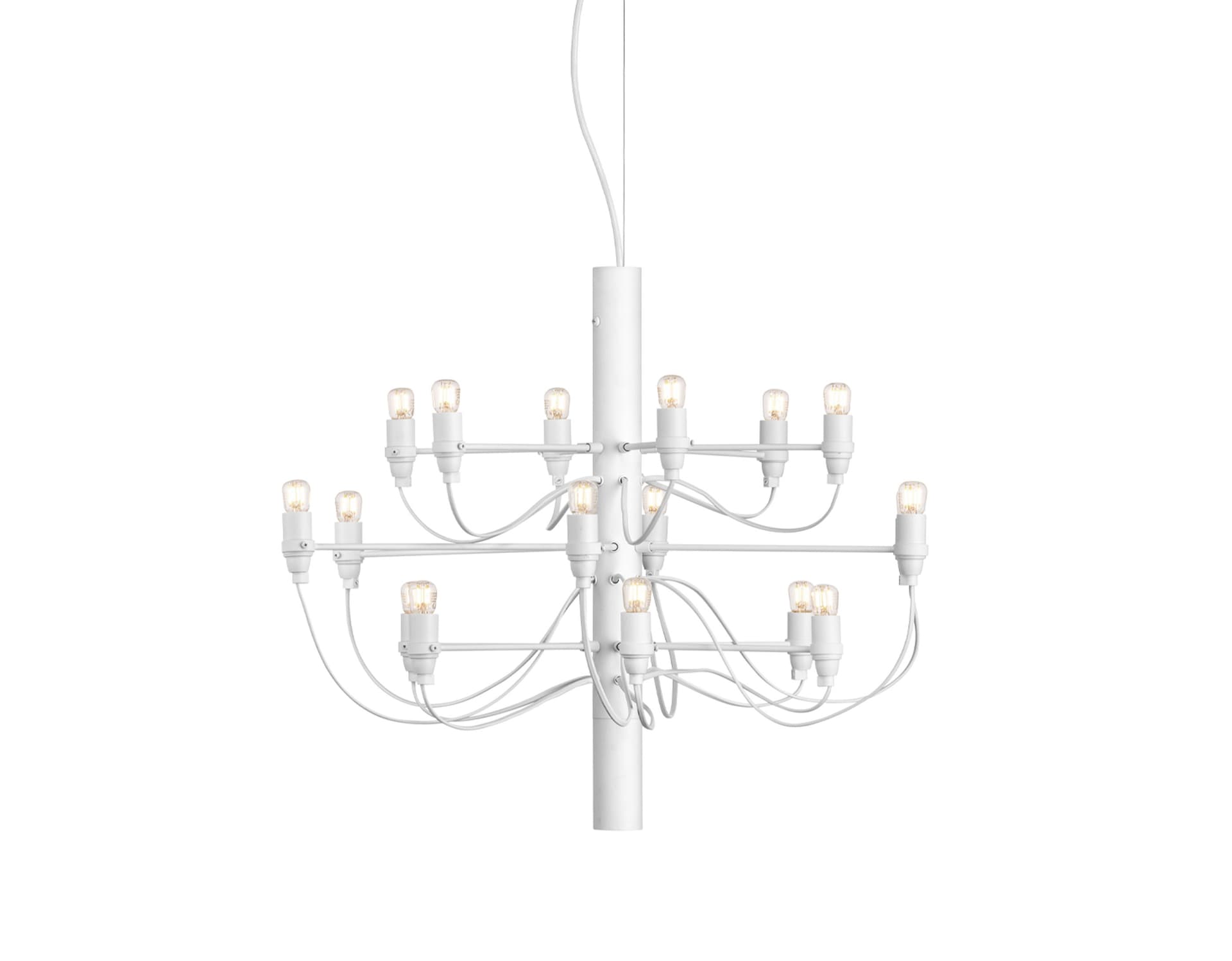 2097 suspension lamp / 18 bulb: 27.2" dia. / matte white