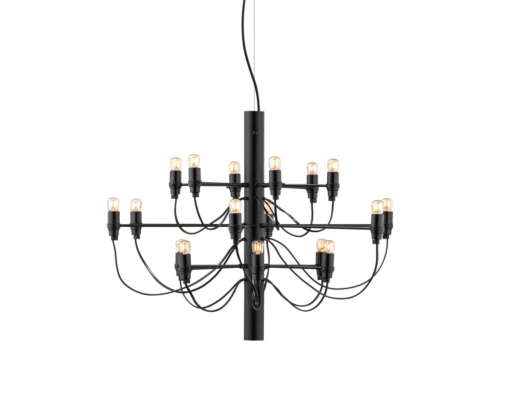 2097 suspension lamp / 18 bulb: 27.2" dia. / matte black