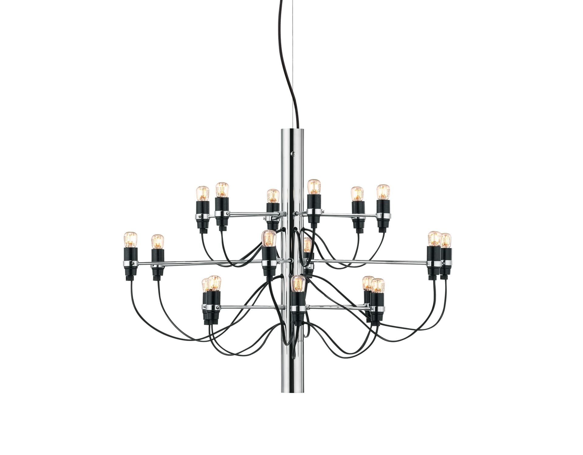 2097 suspension lamp / 18 bulb: 27.2" dia. / chrome