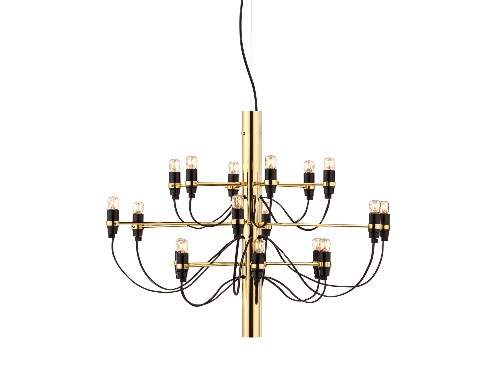 2097 suspension lamp / 18 bulb: 27.2" dia. / brass