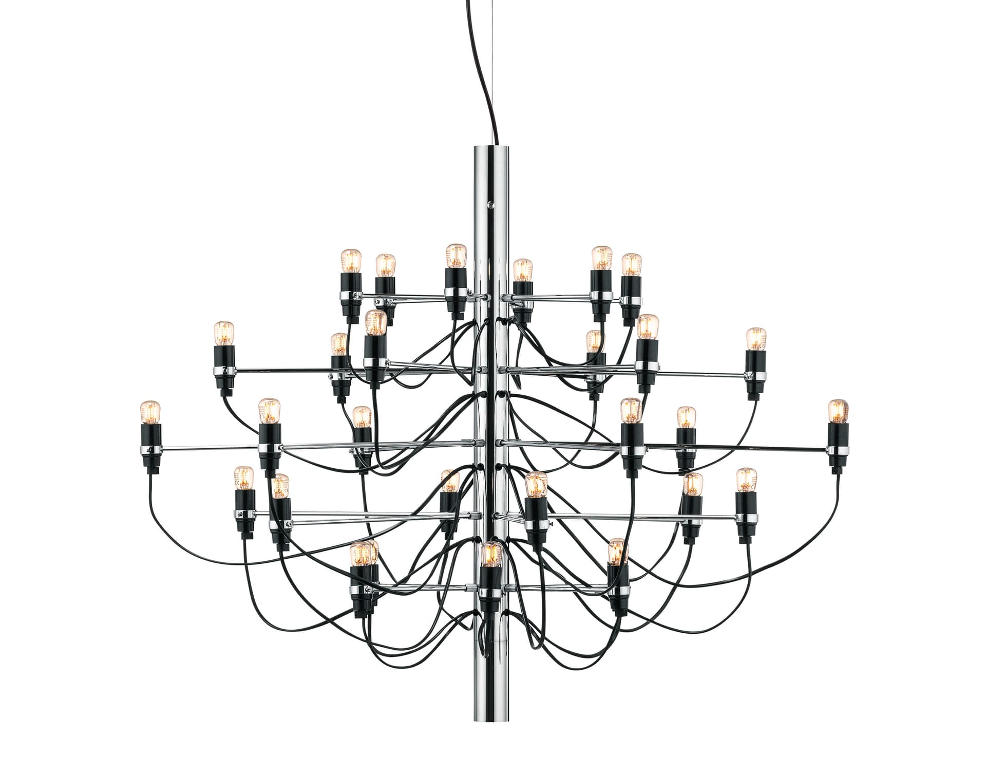 2097 suspension lamp / 30 bulb: 34.6" dia. / chrome
