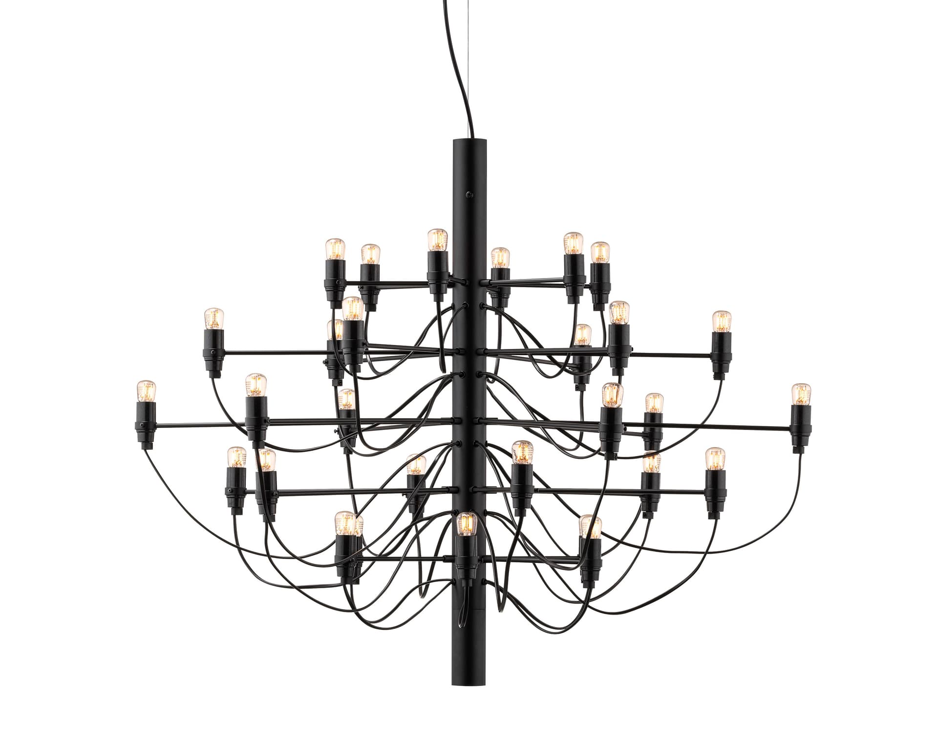 2097 suspension lamp / 30 bulb: 34.6" dia. / matte black