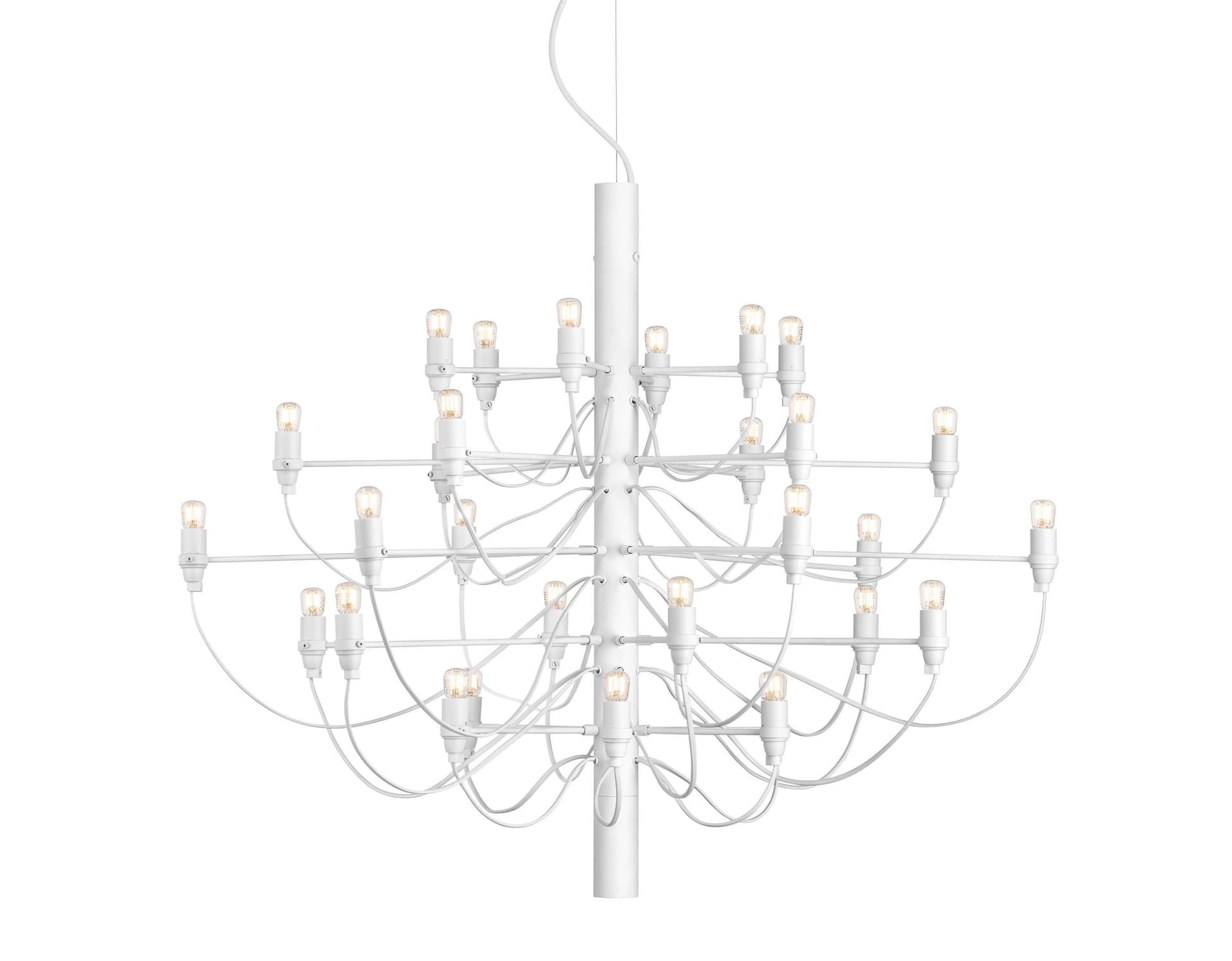 2097 suspension lamp / 30 bulb: 34.6" dia. / matte white