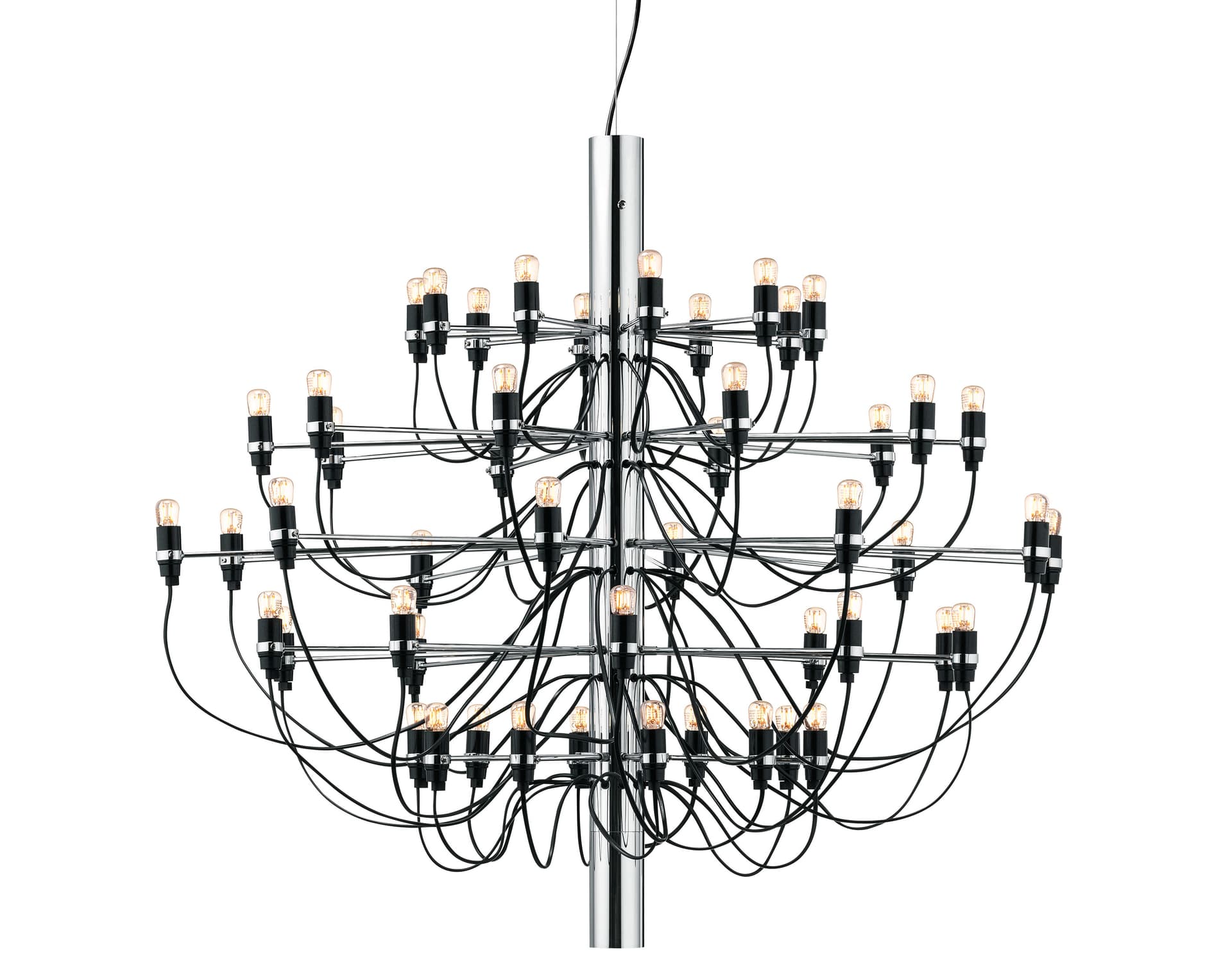 2097 suspension lamp / 50 bulb: 39.4" dia. / chrome