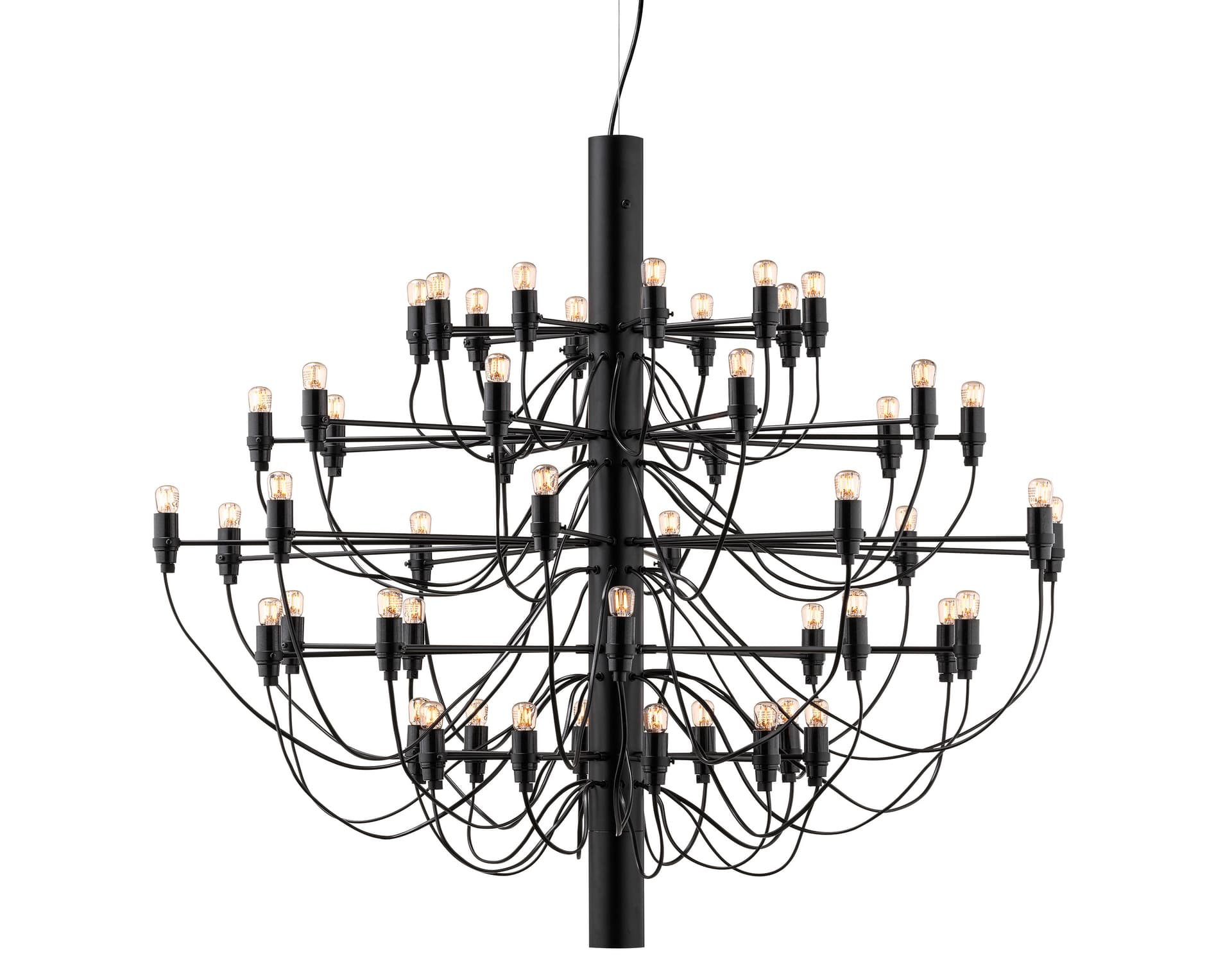 2097 suspension lamp / 50 bulb: 39.4" dia. / matte black