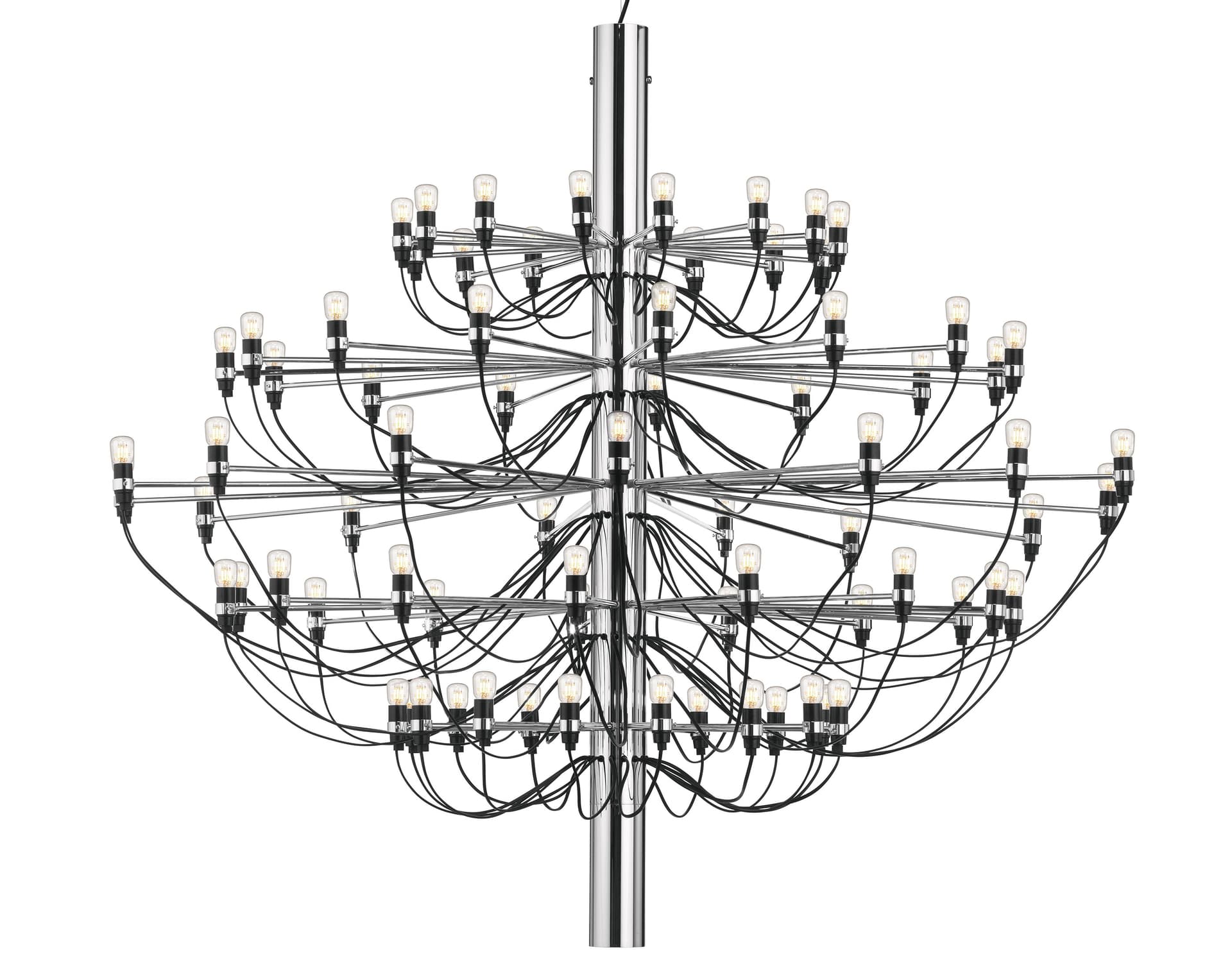 2097 suspension lamp / 75 bulb: 57.1" dia. / chrome
